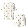 thumbnail image 5 of Kdxio Gold Rabbit Print Pajamas Sets for Women Short-Sleeved Pjs with Lounge Shorts Two Piece Sleepwear S-4XL, 5 of 9