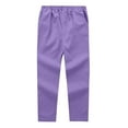 thumbnail image 3 of breaise Boys School Uniform Twill Pants Casual Uniform Pull-on Elastic Waistband Dress PantsPurple, 3 of 6