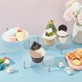 thumbnail image 5 of 1bag 3 sets 3 styles Acrylic Cupcake Riser Holder Acrylic Desserts Dispaly Stand with Stainless Steel Bar Clear 24.7~39.4x13~25x5~10cm 1 set/style, 5 of 6