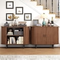 thumbnail image 3 of Aparador Buffet con Almacenamiento, Aparador Estriado de 40" con Puerta Corredera, Mueble Bar de Café con Estante Ajustable, Mesa de Consola, Mesa de Acento para Entrada, Cocina, Comedor, 3 of 60