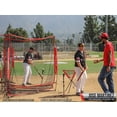 thumbnail image 5 of PowerNet Triple Threat Baseball Net, 3 Way 7' x 7' Batting, Hitting & Pitching Net Covers 147 Sq Ft, Softball Baseball Training Equipment, Baseball Practice Net (Red), 5 of 5