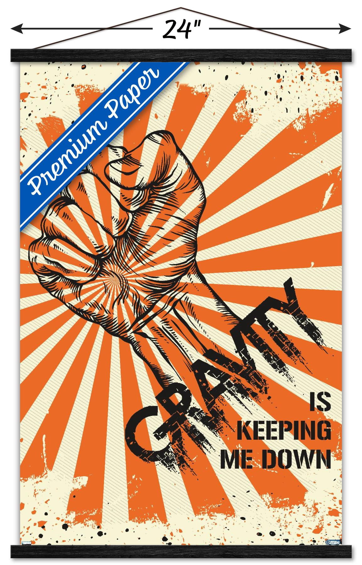 Lunch Hour Productions - Gravity Keeping Me Down Wall Poster with Magnetic Frame, 22.375" x 34"
