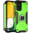 thumbnail image 1 of Aggxpf Samsung A14 5g Case with Screen Protector Pack, Tempered Screen Protector Phone Case with Metal Ring Stand for Galaxy A14 5G, Green, 1 of 5
