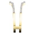 thumbnail image 4 of Dazzlingrock Collection 0.33 Carat (ctw) Round Diamond Ladies Wedding Band Enhancer Guard Ring 1/3 CT, Yellow Gold, Size 4, 4 of 9