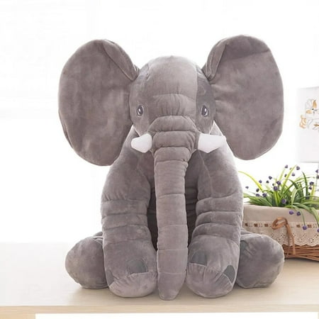 Cute Simulation Giant Elephant Plush Toy Plush Pillow with Blanket Baby Gifts Gray S