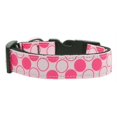 thumbnail image 1 of Diagonal Dots Nylon Collar  Light Pink Medium, 1 of 1