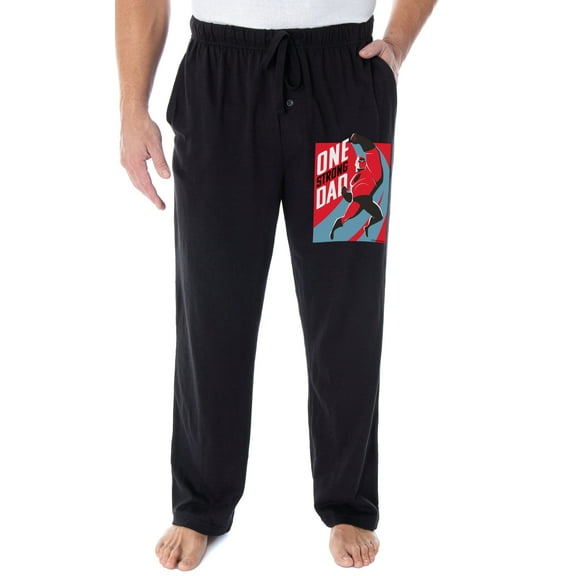 Disney Mens' The Incredibles One Strong Dad Father's Day Sleep Pajama Pants