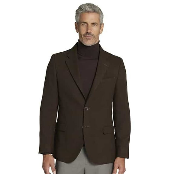 Nautica Mens Tweed Modern fit Sport Coat Blazer 38 R Brown Elbow Patches