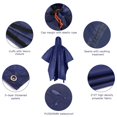 thumbnail image 5 of AGPTEK Reusable Rain Ponchos with Hood & 1 Pouch for Adults, Hiking, Camping, Blue, 5 of 7