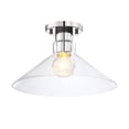 thumbnail image 3 of D307M-SF-PN Designers Fountain Leena - 1 Light Semi-Flush Mount -8.5 Inch Tall and 14 Inch Wide-Polished Nickel Finish, 3 of 8