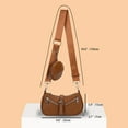 thumbnail image 4 of Sac Hobo Mode Femme Pochette Cool Y2k pour Voyage Vacances (Marron), 4 of 10