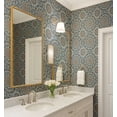 thumbnail image 3 of S4Sassy Self-Stick Decorative Boho Wallpaper, Mandala Pattern Wall Paper, Textured Vinyl Waterproof Contact Paper, Blue, 25"X 360" Removable Renter Friendly Walls Covering For Bedroom, Dining Room, 3 of 8