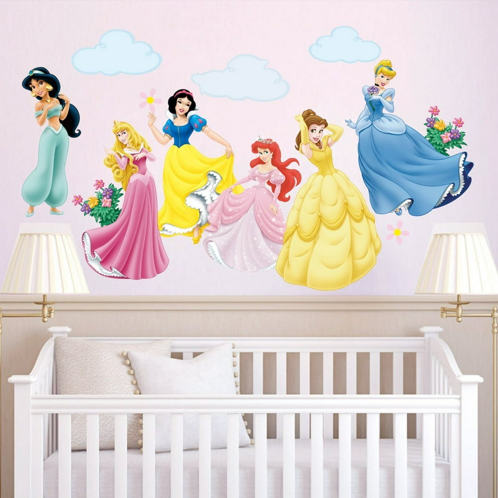 decalmile Princess Wall Stickers Murals Removable Vinyl Girls Room Wall