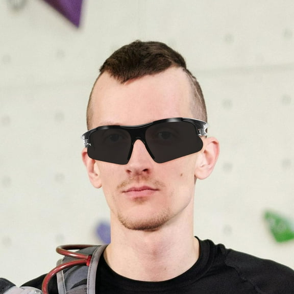 WASHWEPE 16.50X15.00X4.40CM 2Pack Grey PC Sunglasses for Running and Hiking Sports