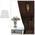 thumbnail image 5 of Room Darkening and Shading Curtains, Retro Bookshelf Curtains, Library Bookshelf Books Neatly Arranged Printed Curtains, Kitchen Bedroom Decoration Curtains, Living Room Curtain Set, 42x54 Inches, 5 of 6