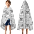 thumbnail image 3 of Gray Highland Cow Bathtub Lemon Pattern Hooded Bath Towel，50"x30" for Ages 3 To 12 Kids, Quick Dry Lightweight Soft Microfiber Hood Beach Towel Cover Up for Kids, 3 of 7