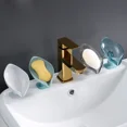 thumbnail image 5 of Soporte de jabón de drenaje, caja de jabón de hojas, bandeja con ventosa, estante de secado para esponja de ducha, contenedor, accesorios de baño para el hogar, 5 of 5