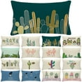 thumbnail image 2 of PENGXIANG 30cm x 50cm Taie d'Oreiller Lavable Machine Multi-Usage Polyester Cactus Impression Housse de Coussin pour la Vie Quotidienne, 2 of 12