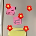 thumbnail image 2 of Dianli Home Magnets Creative 1 PC Red Small Flower Magnetic Refrigerator Sticker Small Flower Resin Magnet Whiteboard Crafts Decorative Fridge Magnet Creative Gift, 2 of 7