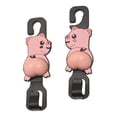thumbnail image 2 of Gancho para reposacabezas de asientos de coche, colgador para asiento trasero, organizador de almacenamiento Interior de PVC, 2 piezas Cerdo, 2 of 8