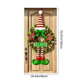 thumbnail image 3 of PALIFEUR Christmas Wreaths for Front Door, 35"x73" Christmas Wreath with Xmas Snowman, Red Poinsettias Christmas Wreath, Christmas Door Wreath for Indoor Outdoor Decoration, 3 of 6