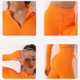 thumbnail image 3 of Conjunto de yoga para mujer Traje deportivo sin costuras transpirable Artículos deportivos (L Naranja) Ehuebsd Para Estrenar, 3 of 8