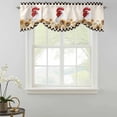 thumbnail image 2 of Tie Up Valances for Windows, Sunflowers Rooster Adjustable Valance Curtains Window Treatment for Living Room, Farmhouse Vintage Black White Plaid Rod Pocket Kitchen Curtains & Drapes 42x12 Inch, 2 of 9