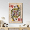 thumbnail image 4 of Queen Art Canvas, Abstract Wall Decor, Playing Card Canvas Art, Modern Art, Play Room Art, Queen of Hearts Playing Card Printed, Canvas Wall Decor - Natural Framed, 4 of 6