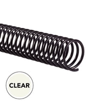 GBC Color Coil Binding Spines, 25 mm, Clear, 100 Pack