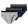 thumbnail image 1 of SCHIESSER Calzoncillos para hombre, paquete de 3 - «95/5», calzoncillos rio, cintura con logotipo, algodón elástico Negro/Azul/Gris 2XL (XX-Large), 1 of 4