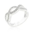 thumbnail image 1 of Genuine Rhodium Plated Infinity Band with Pave Cubic Zirconia Set in Silvertone - Size 7, 1 of 1