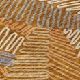 thumbnail image 4 of HomeRoots 593976 8 ft. Orange, Beige & Gray Round Floral Washable Indoor & Outdoor Area Rug, 4 of 5