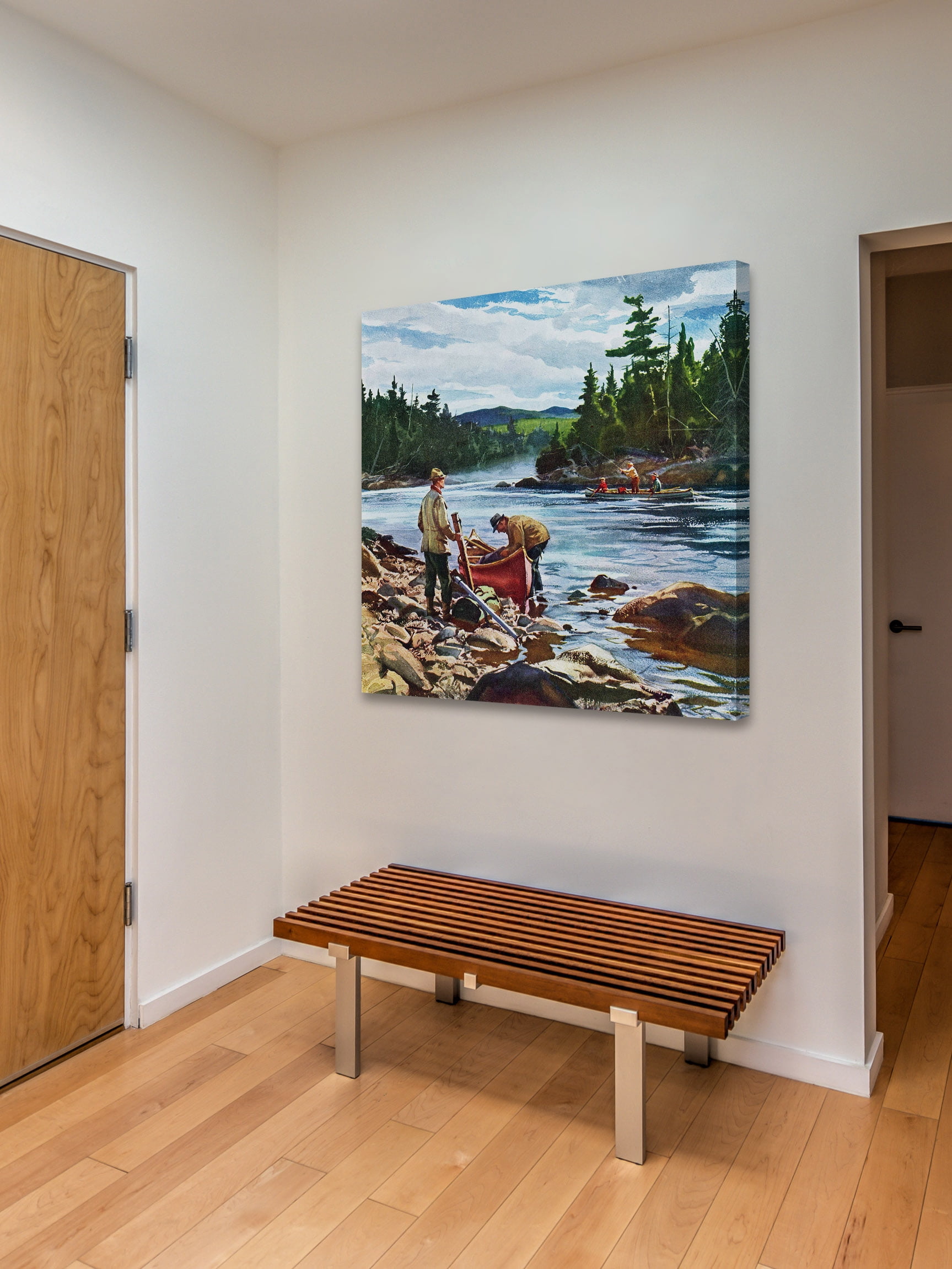 "Fishing Hole" Painting Print on Wrapped Canvas