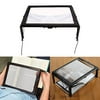 Chinatera Hands Free Foldable Magnifying Glass Sheet 3X Magnifier with Cord & Stand & LED Lights for Reading Sewing Crafts Handcraft Hobby