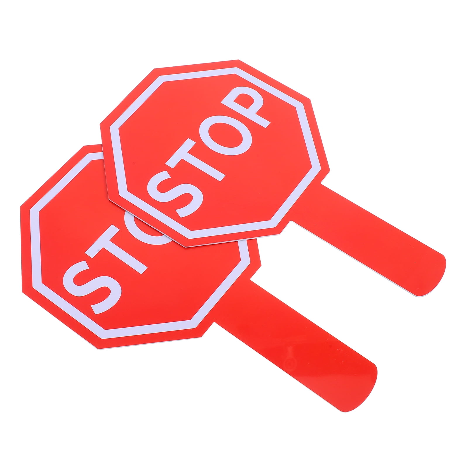 2 Pcs Stop And Go Signs Traffic Paddle With Handle Double-Sided