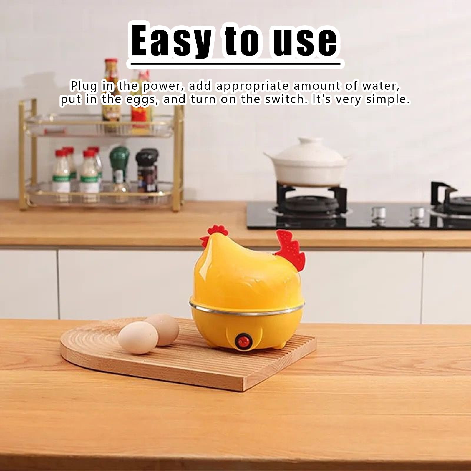 Rapid Egg Cooker,Electric Egg Steamer,Multifunction Boiled Egg Cooker,Hen Shape Rapid Egg Boiler with Auto Shut Off for Hard Boiled, Poached, Soft Boiled Eggs