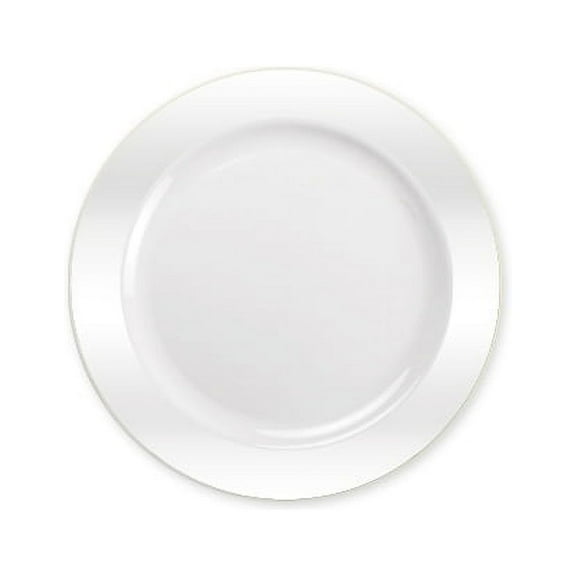 Lillian Dinnerware Magnificense Plastic Plates, 6.25", Pearl, 40 Ct