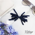 thumbnail image 2 of Motique Accessories Girls Navy Ribbon Hair Bow, 4.5 inches, Curly Korker Style Youth-One Size (3), 2 of 5