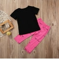 thumbnail image 3 of Toddler Baby Girls Clothing Cotton T shirt Tops Short Sleeve Pants 2PCS Outfit Clothes Set, 3 of 6
