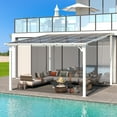 thumbnail image 3 of AECOJOY 12' x 12' Hardtop Gazebo Outdoor Aluminum Pergola ​For Garden, Patio, Backyard-​White, 3 of 7