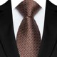 thumbnail image 3 of Corbata de lujo para hombre de 8 cm, color marrón y naranja, con rayas de lunares, corbata tejida en jacquard para negocios, bodas y fiestas, 3 of 5