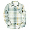 thumbnail image 5 of Men's Plaid Shirts Casual Button Down Shirt Jackets Long Sleeve Stylish Regular Fit Coats with Pockets Fall Soft Outwear (3XL, Multicolor), 5 of 5