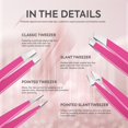 thumbnail image 2 of Set de pinzas Markhor Pink Aura Eyebrow para mujer, 4 piezas, 2 of 9