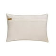thumbnail image 3 of White 12"x26" (30x65 cm) Lumbar Pillow Cover, Faux Leather Basket Weave Oblong Pillow, Solid Color Pattern Modern Style - White Suave, 3 of 3
