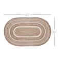thumbnail image 2 of VHC Brands Jute Rug Oval with Pad, Natural and Cr, 2 of 6