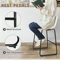 thumbnail image 6 of AOJDVE 26 inch Bar Stools Set of 2, Modern Counter Height Bar Stools, Faux Leather Barstool with Back and Metal Leg, Armless Bar Chairs for Kitchen Island (White, 2pcs 26"), 6 of 16
