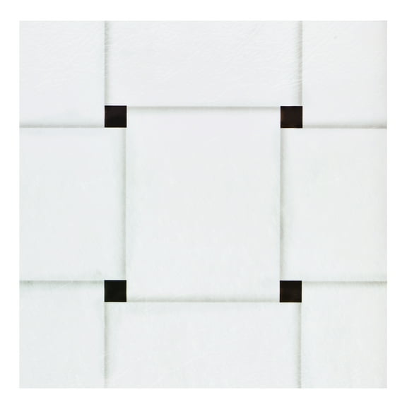 Homestock Vintage Vogue Self Adhesive 12-Inch Vinyl Floor Tiles, 20 Tiles - 12" X 12", Woven Marble Pattern - Peel & Stick, Diy Flooring For Kitchen, Dining Room, Woven Marble Style