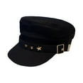 thumbnail image 3 of Sombrero de béisbol Yinane plana mujer Gorra vendedor de periódicos regalo madre visera transpirable Negro, 3 of 8