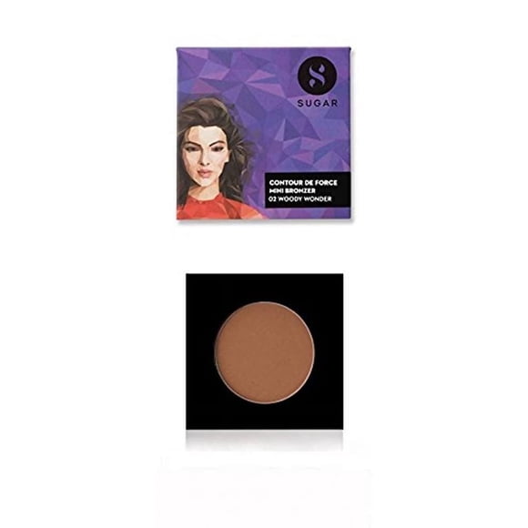 Sugar Cosmetics Contour De Force Mini Bronzer - 02 Woody Wonder -4 g