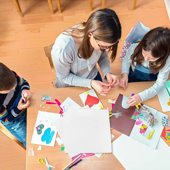 Homoyoyo 2pcs White Foam Blocks for Kids Crafts, School Projects, Art Supplies, Lightweight Foam Sheets for Creative Activities